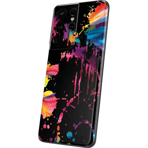 Chromatic Splatter Black Galaxy S21 Ultra 5G Skin